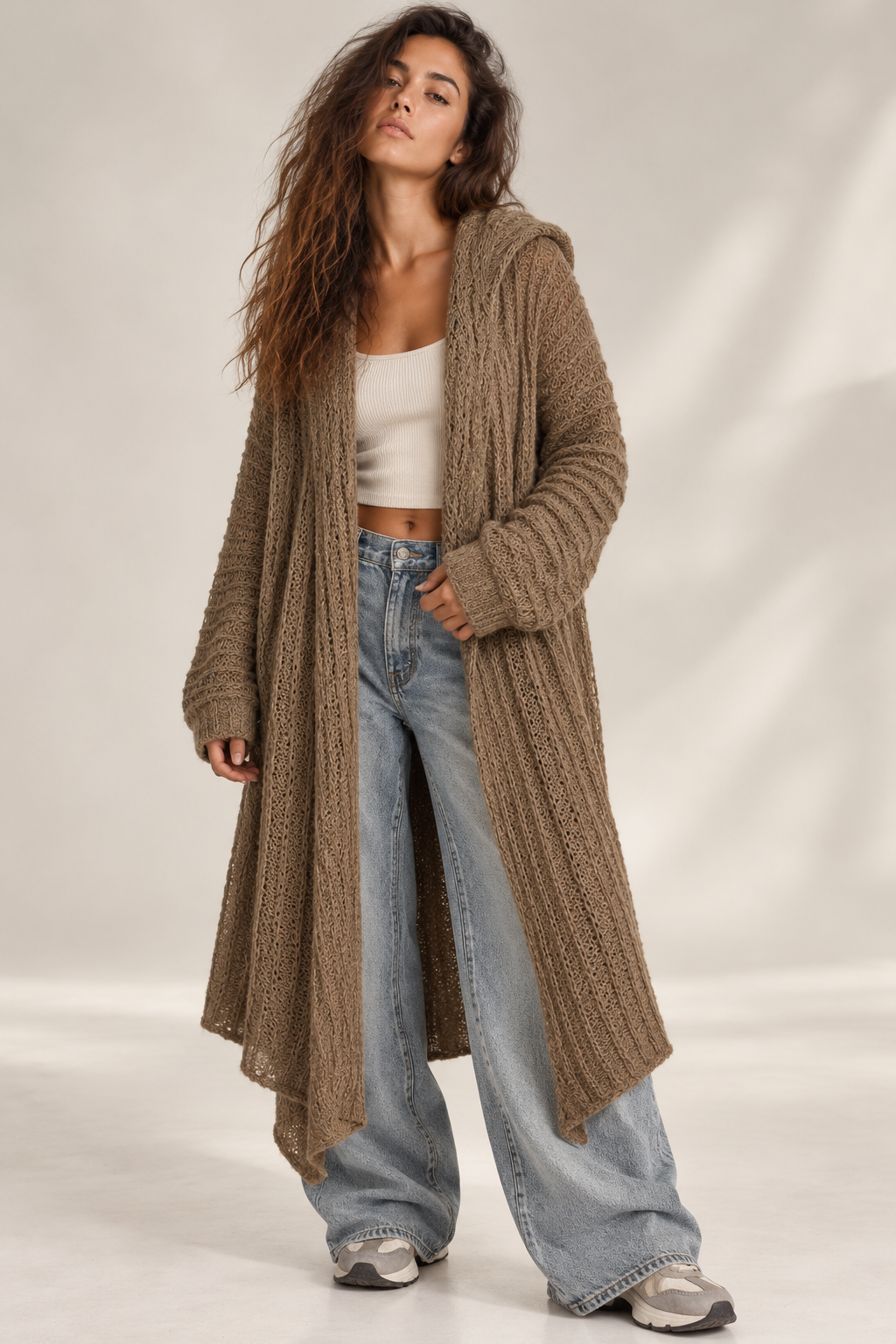 THE LACEVEIL HOODED CARDIGAN