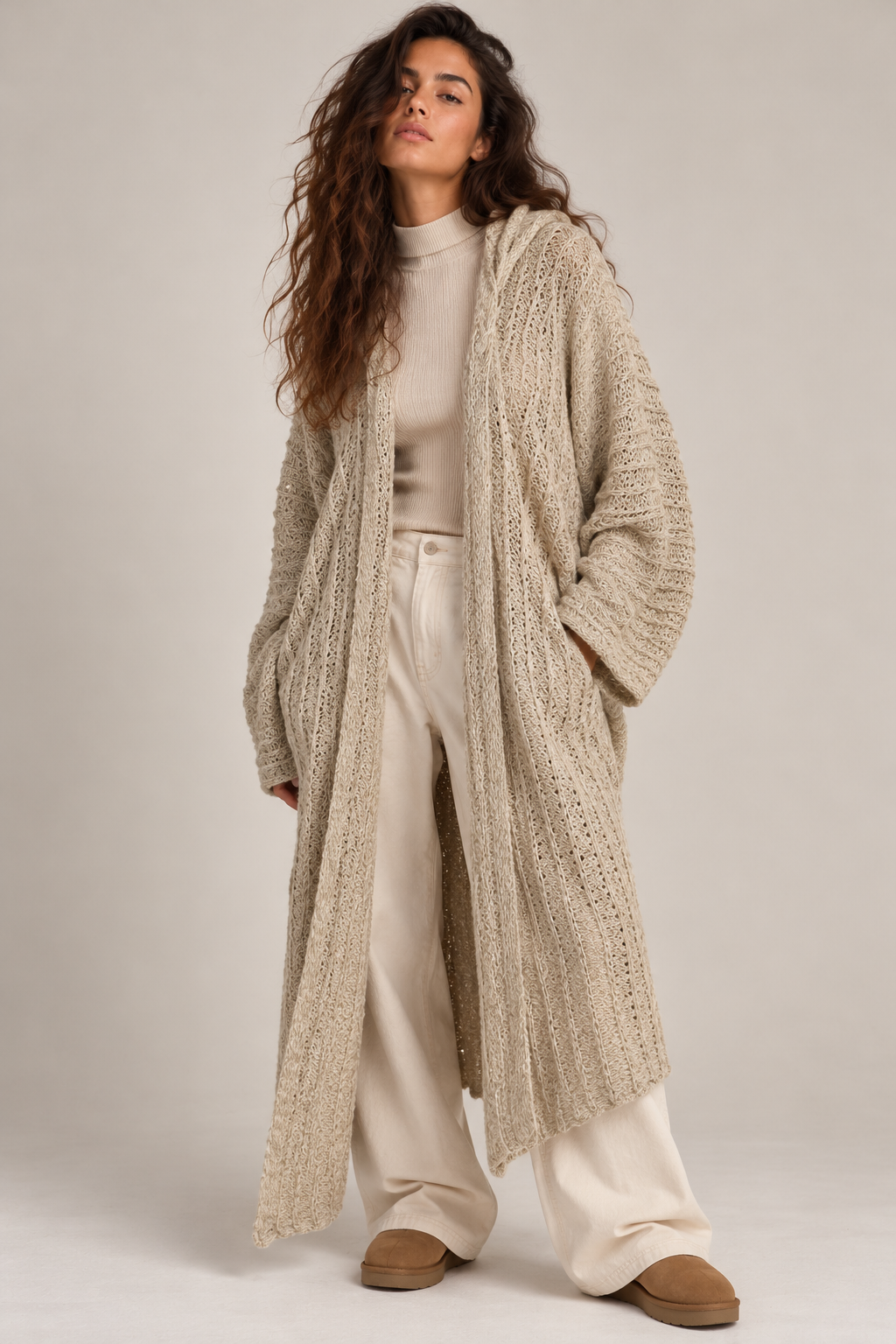 THE LACEVEIL HOODED CARDIGAN