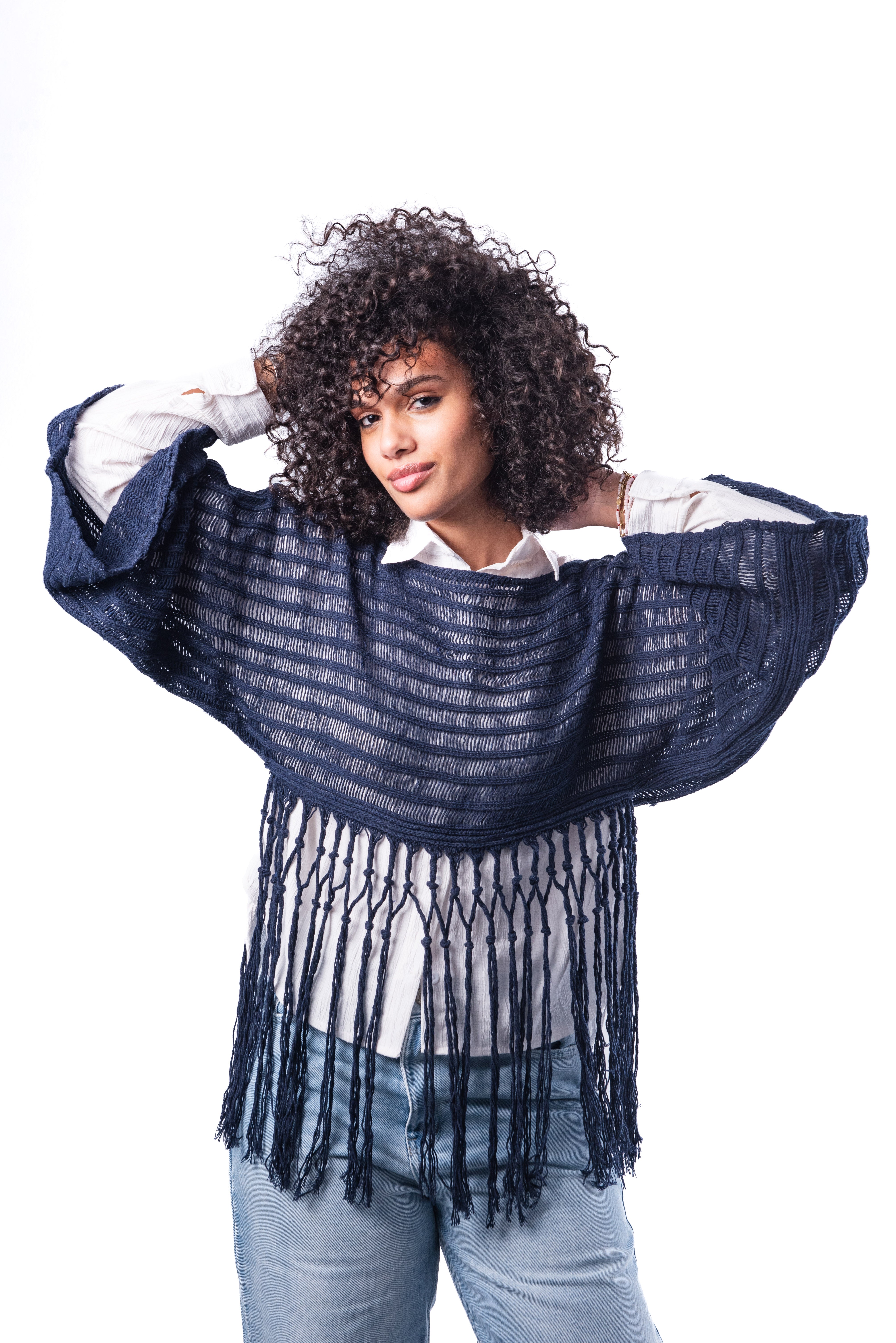 Indigo Blue Tassel Top.