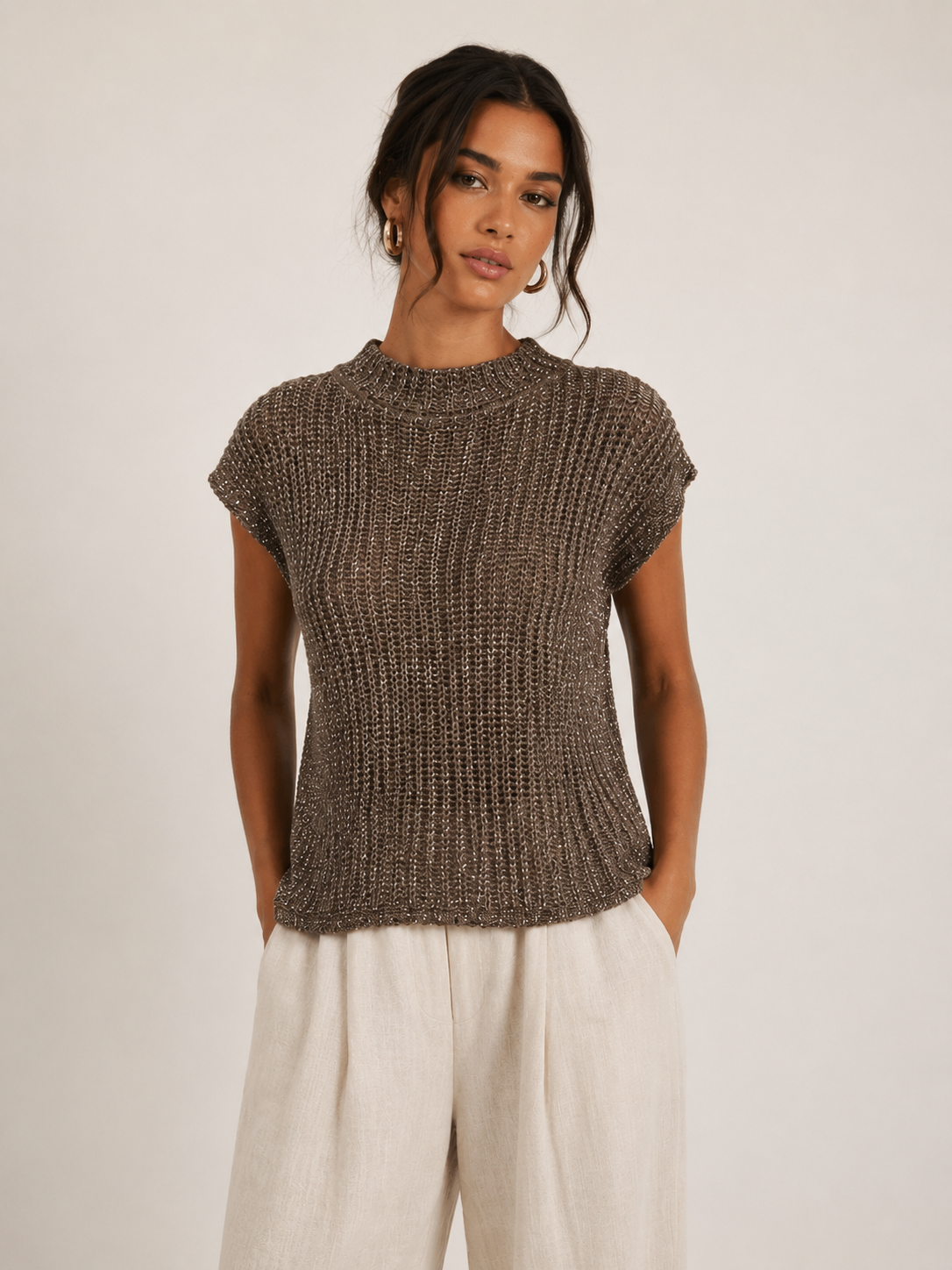 THE BRONZELLE KNIT TOP