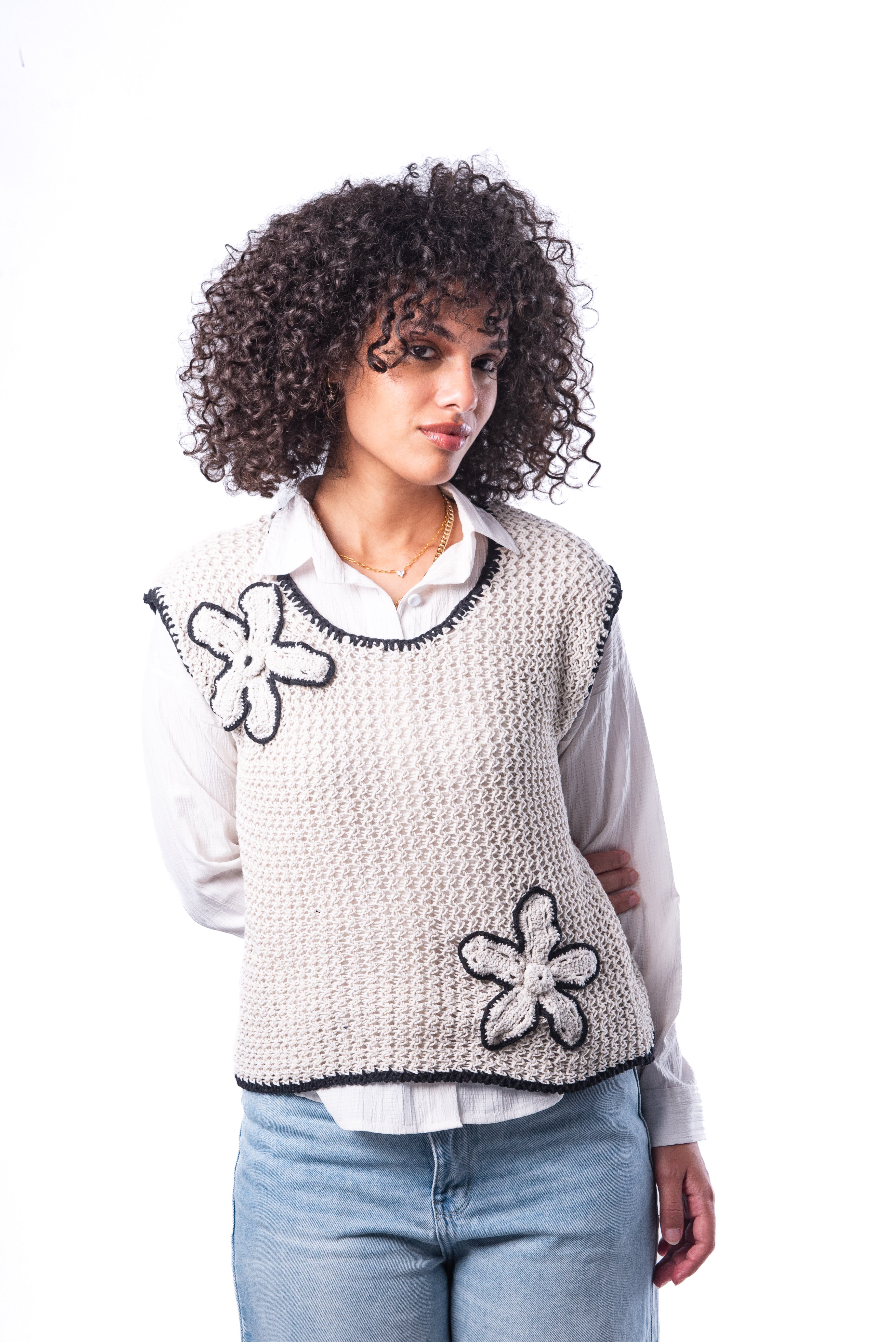 The Bloomvest in WhiteXBlack