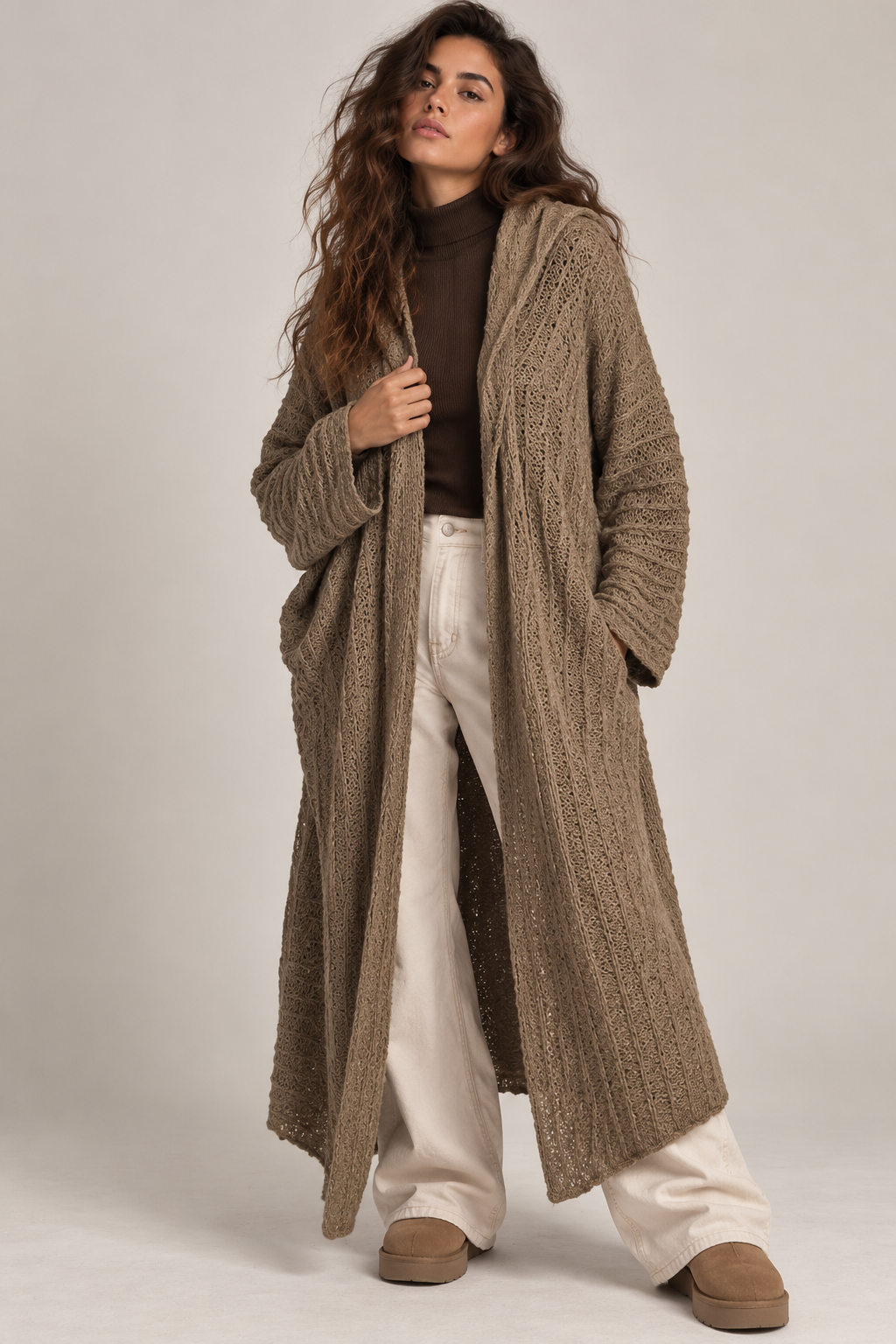 THE LACEVEIL HOODED CARDIGAN