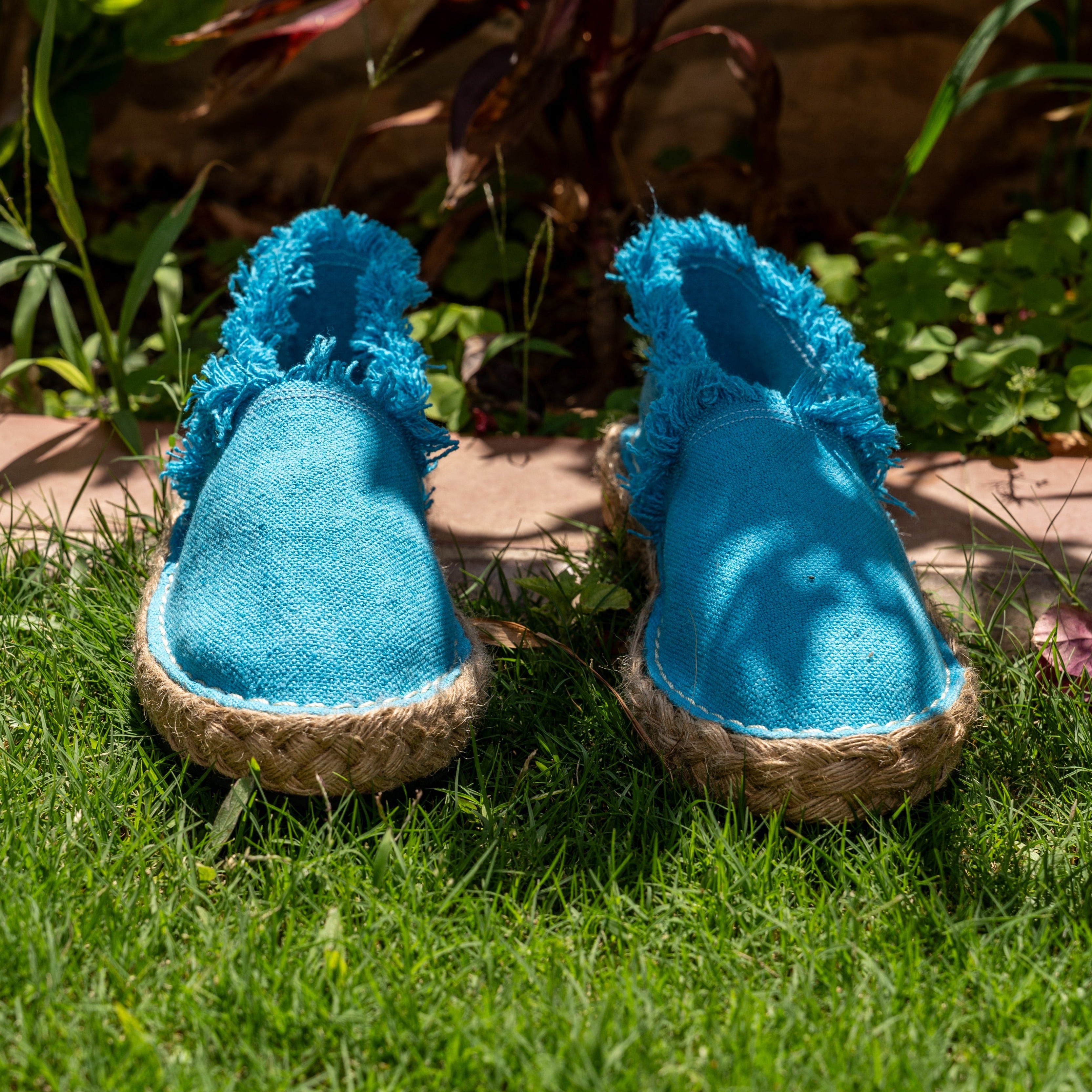 Turquoise Palm Espadrilles