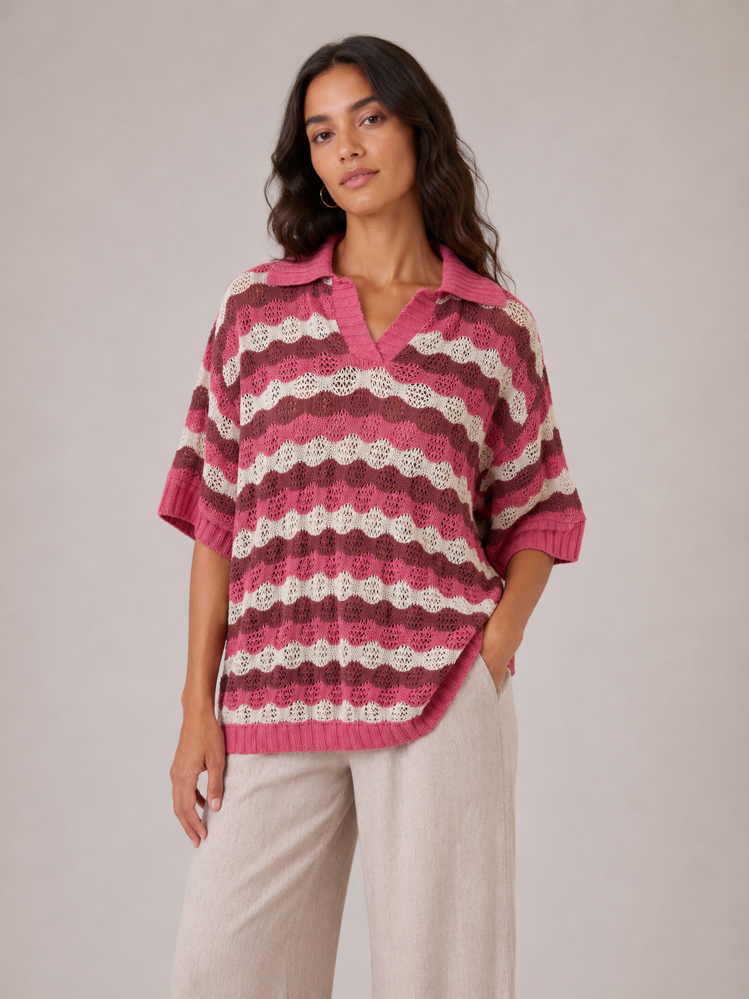 THE RIPPLE POLO KNIT