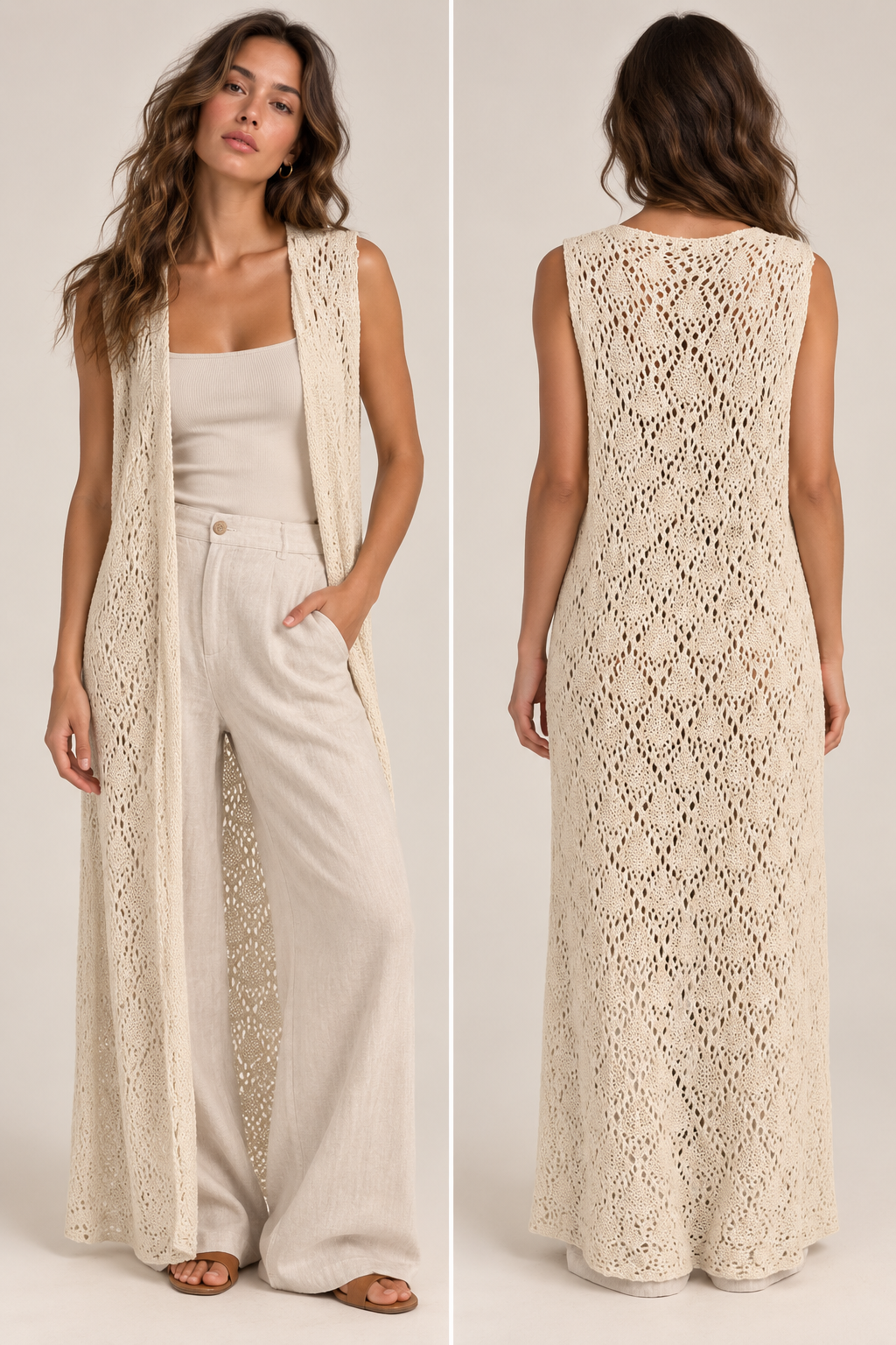 The Ivory Filigree Vest