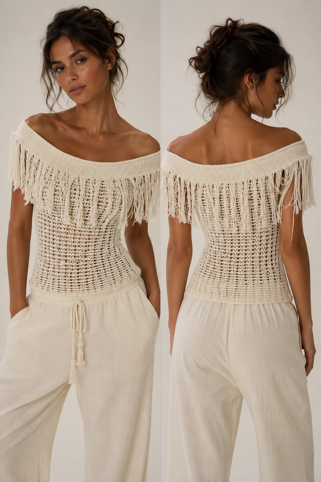 THE CREAM CASCADE TOP