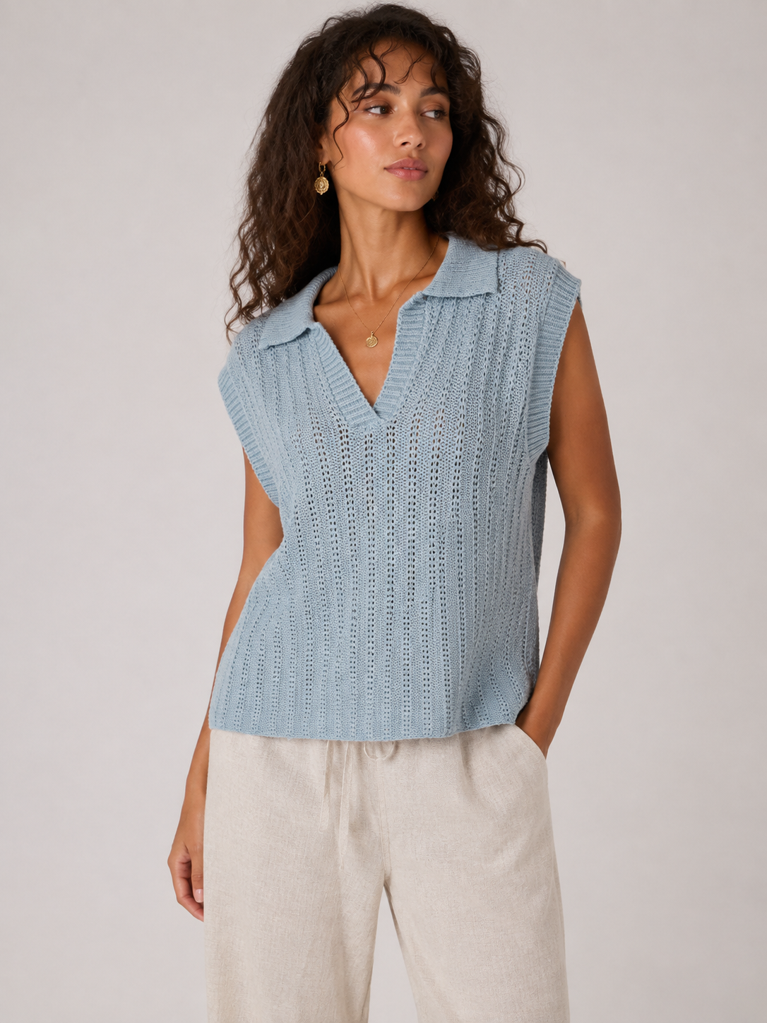 THE BLEUÉ KNIT TOP