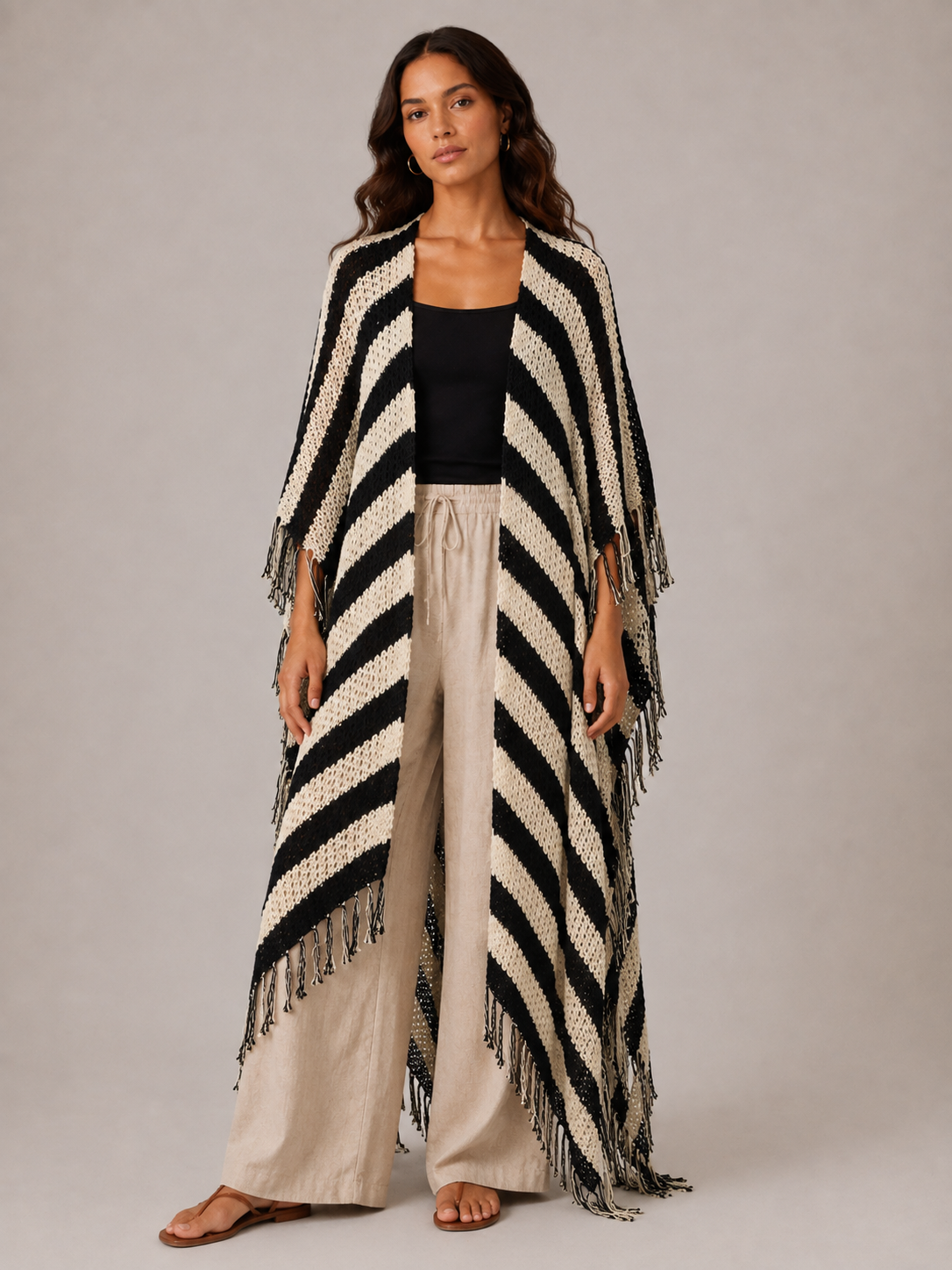 THE ZÉBRA WAVE PONCHO