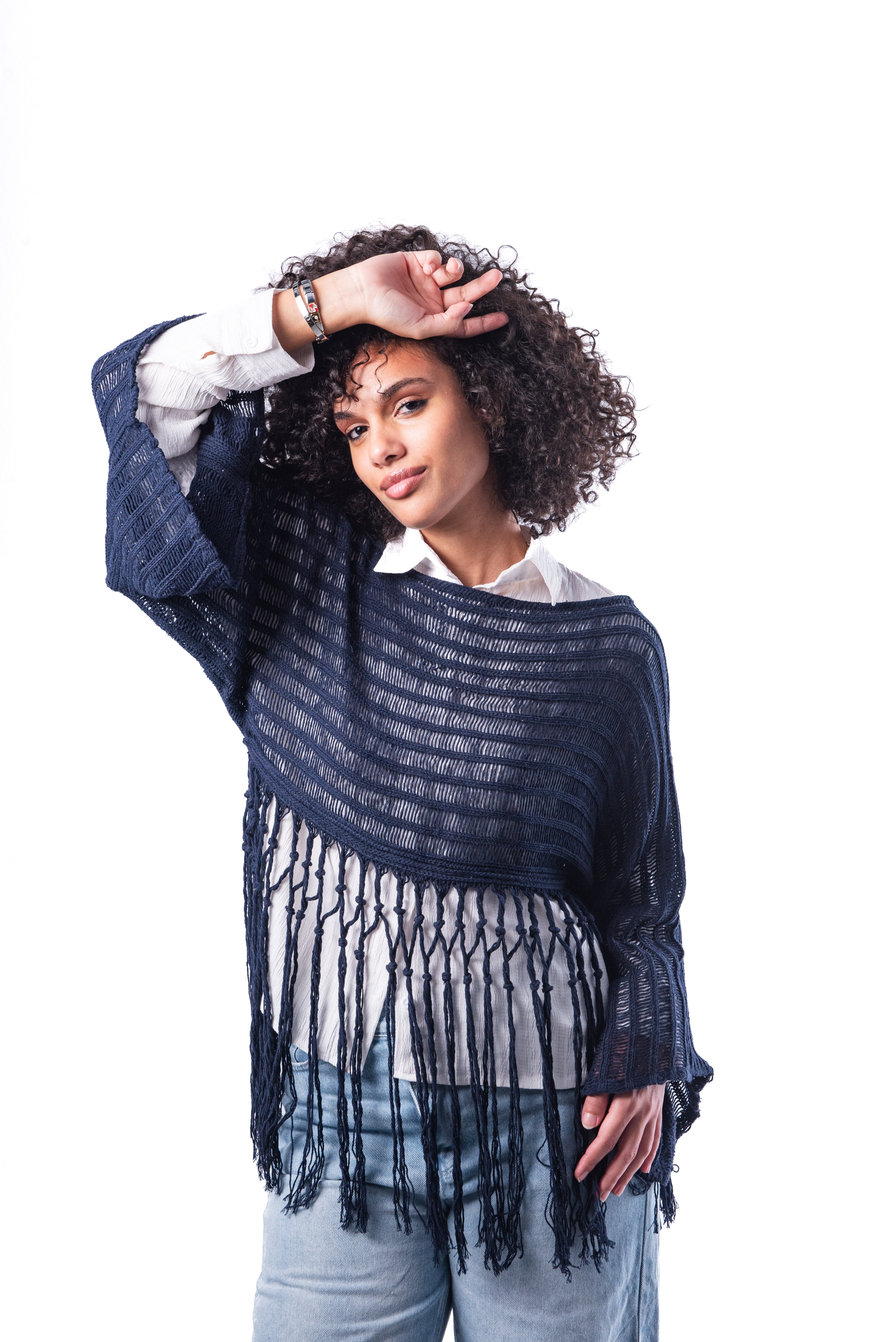 Indigo Blue Tassel Top.
