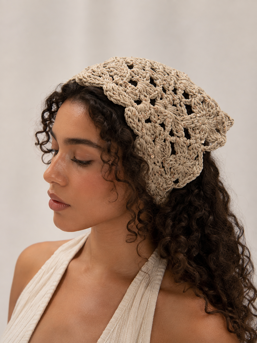 THE FLEURÉ CROCHET HEADSCARF