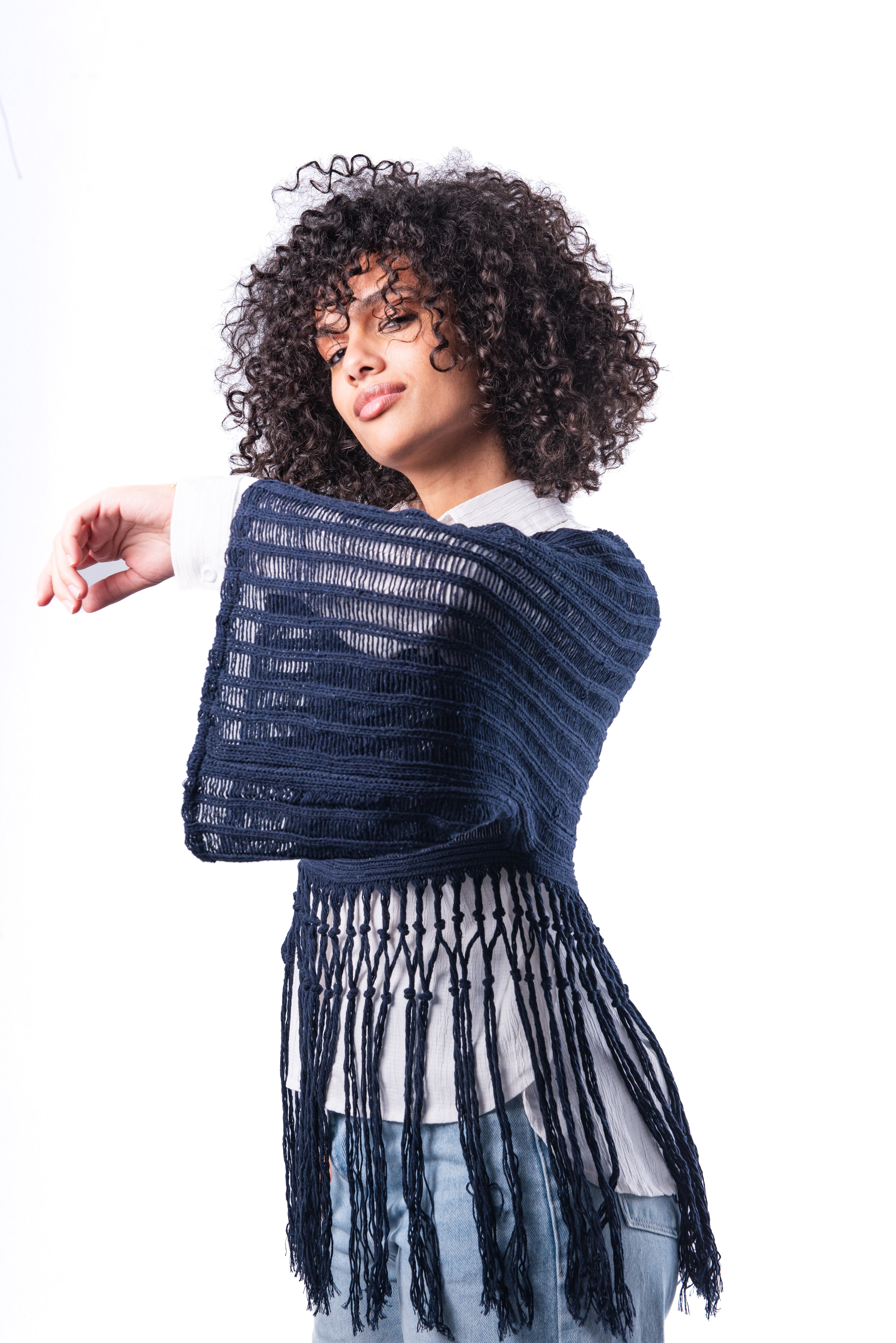 Indigo Blue Tassel Top.