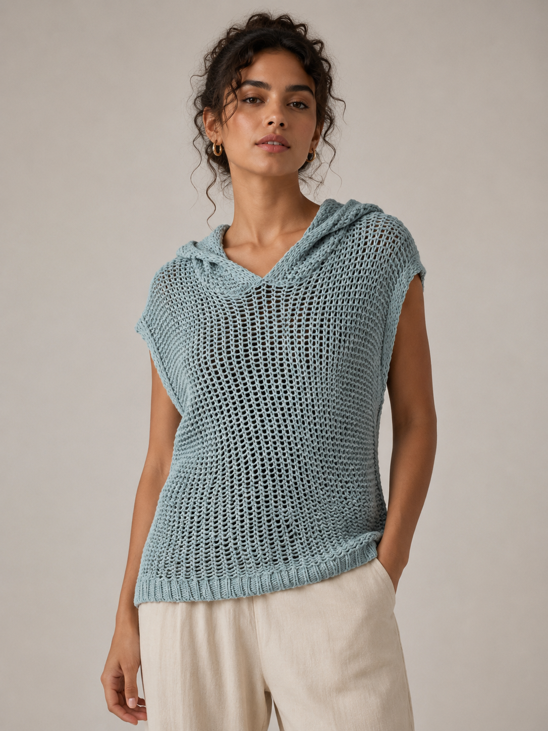 THE LATTICE HOOD KNIT