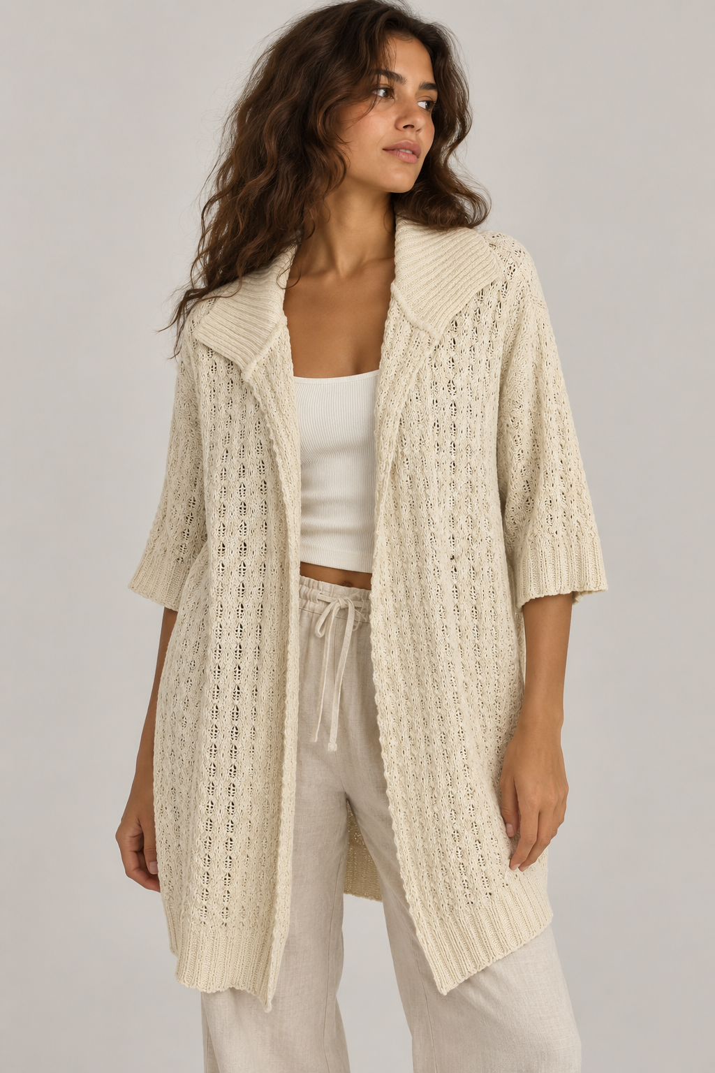 The Pointelle Cardigan