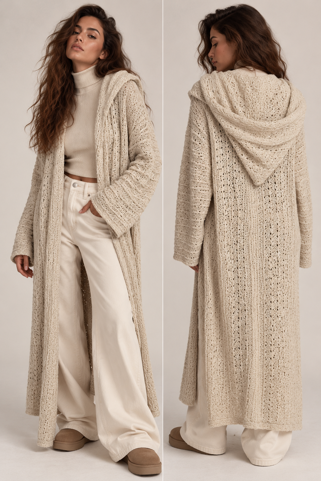 THE LACEVEIL HOODED CARDIGAN