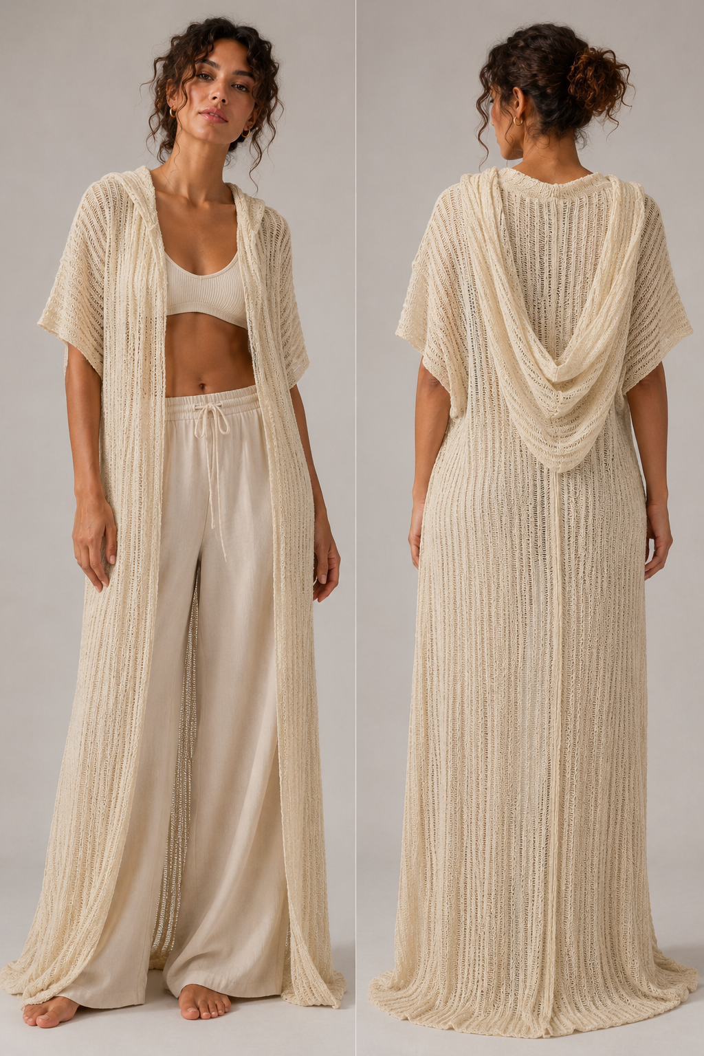 THE WATERFALL HOODED KNIT
