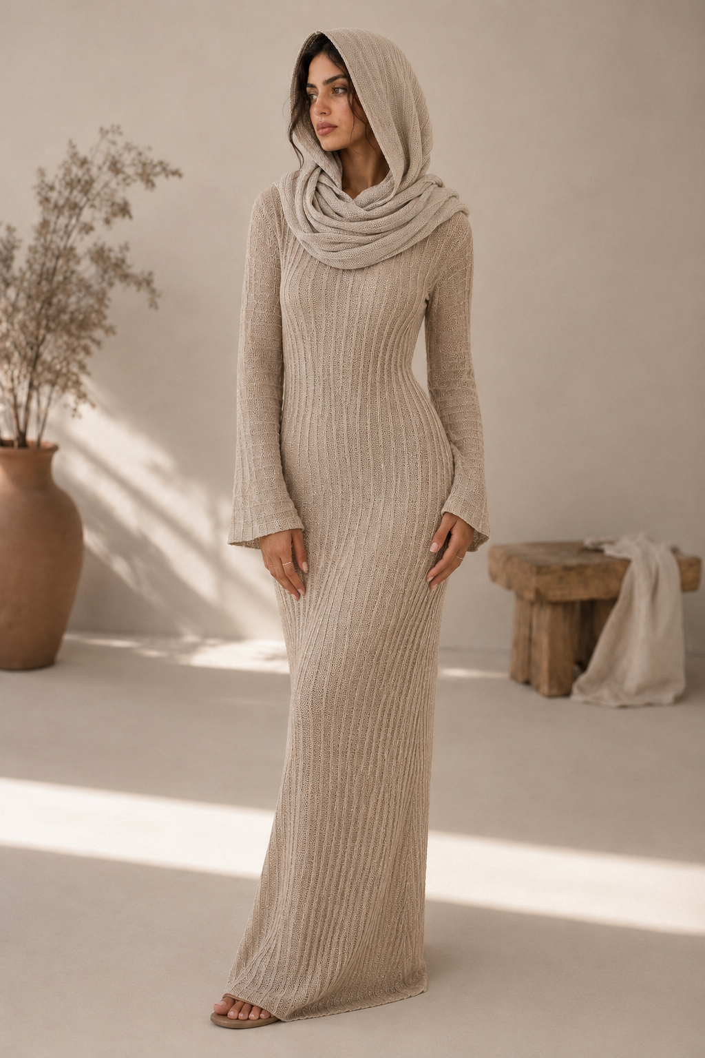 THE LUCIENNE HOOD SCARF