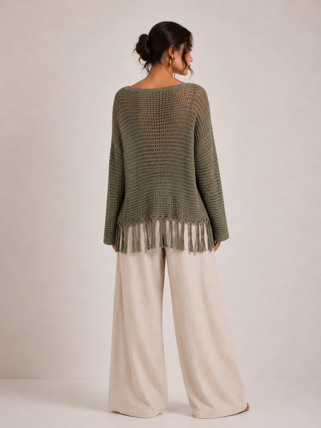 THE SAGE TASSEL TOP