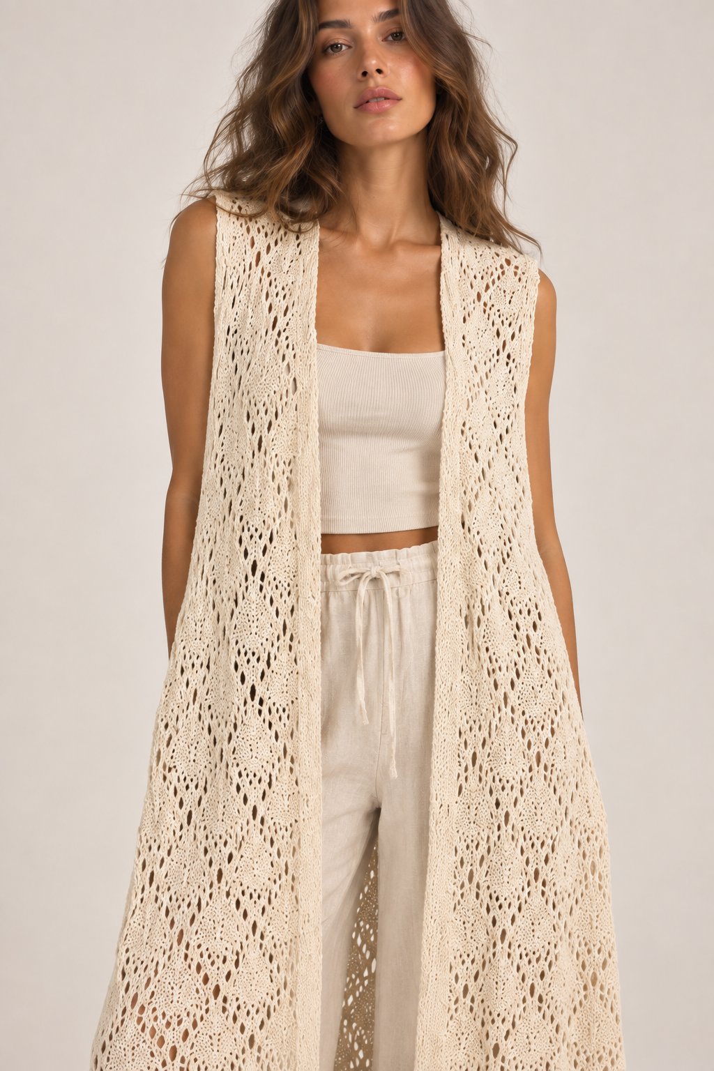 The Ivory Filigree Vest