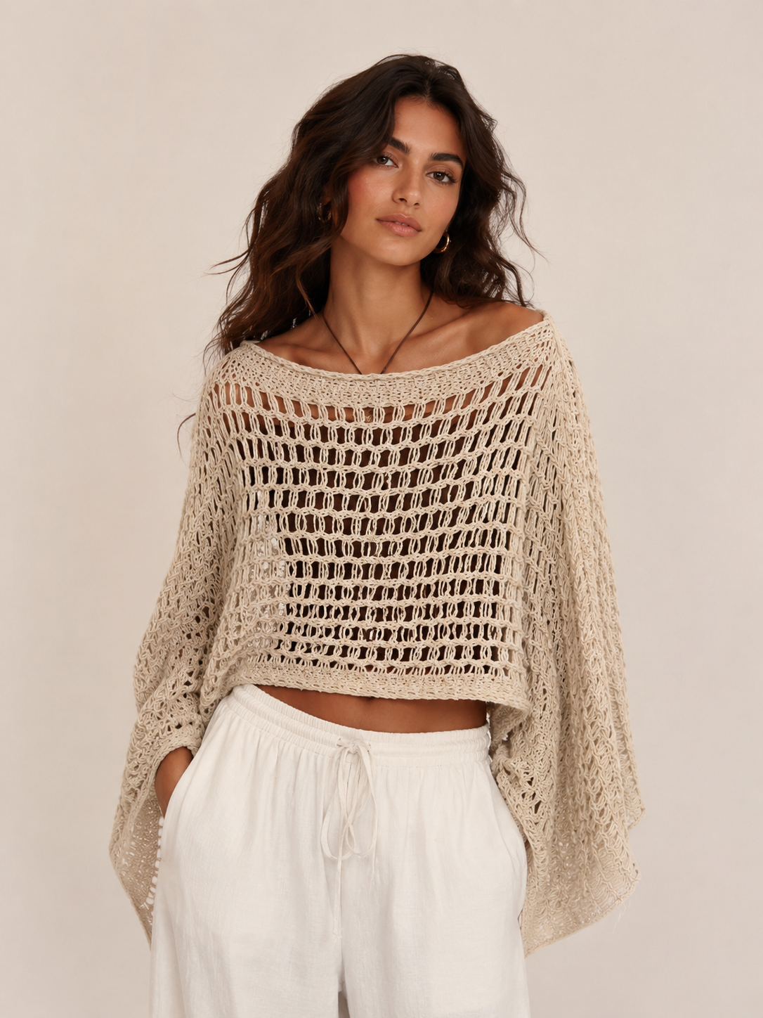 The Sola Open-Weave Poncho