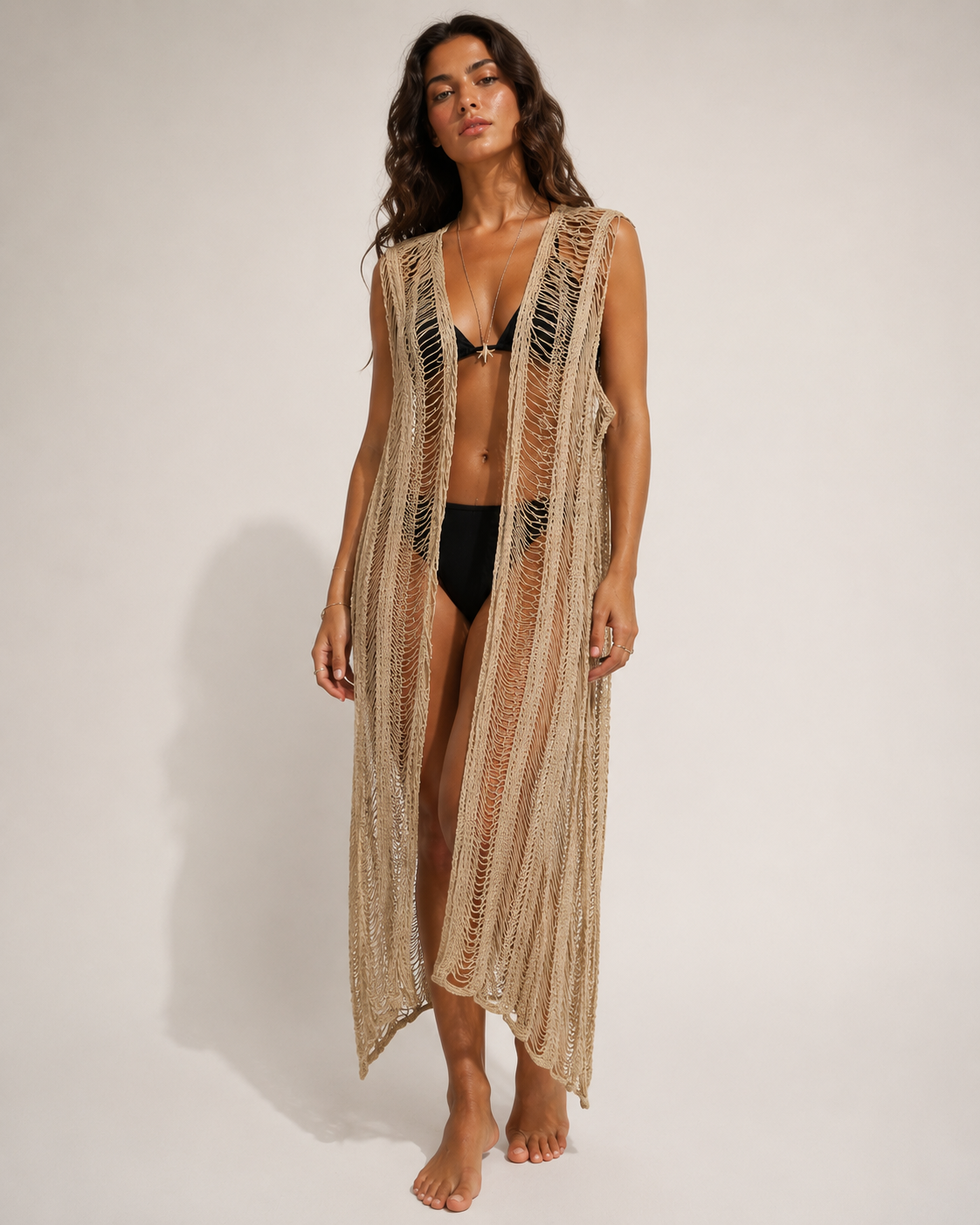 THE SÉRAYA OPEN-KNIT VEST
