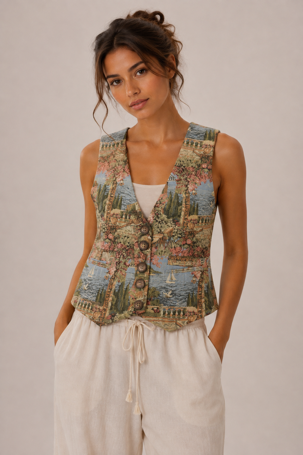 THE GARDEN TAPESTRY VEST