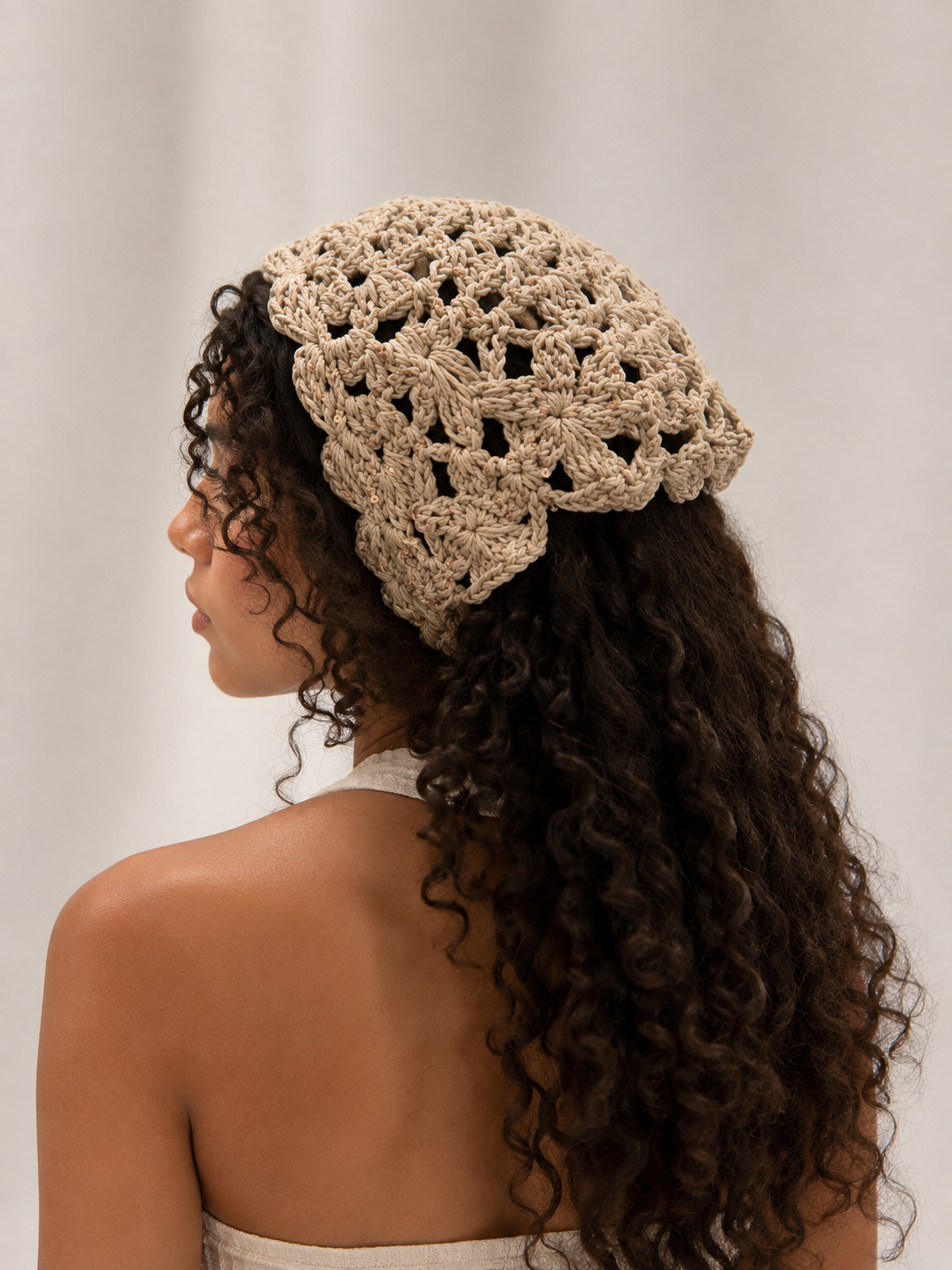 THE FLEURÉ CROCHET HEADSCARF