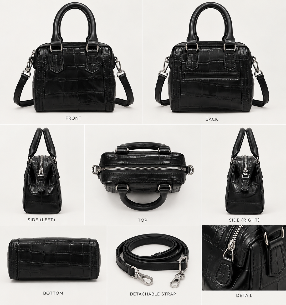 Ébène Croc Bag