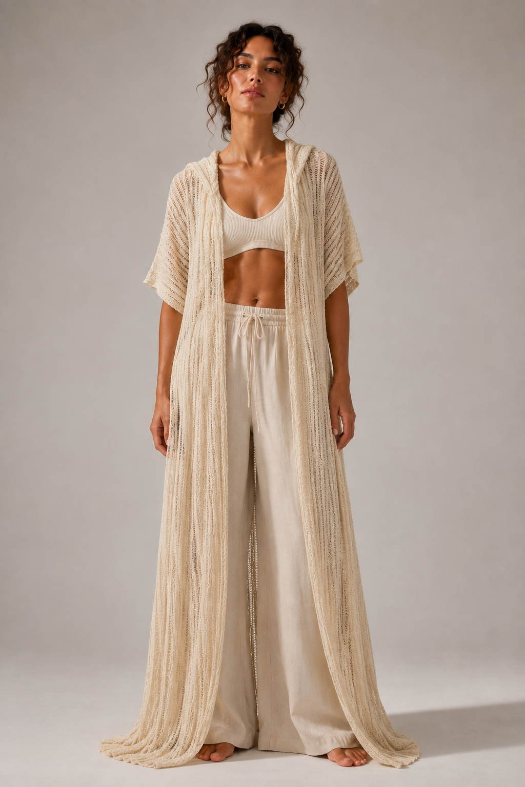 THE WATERFALL HOODED KNIT