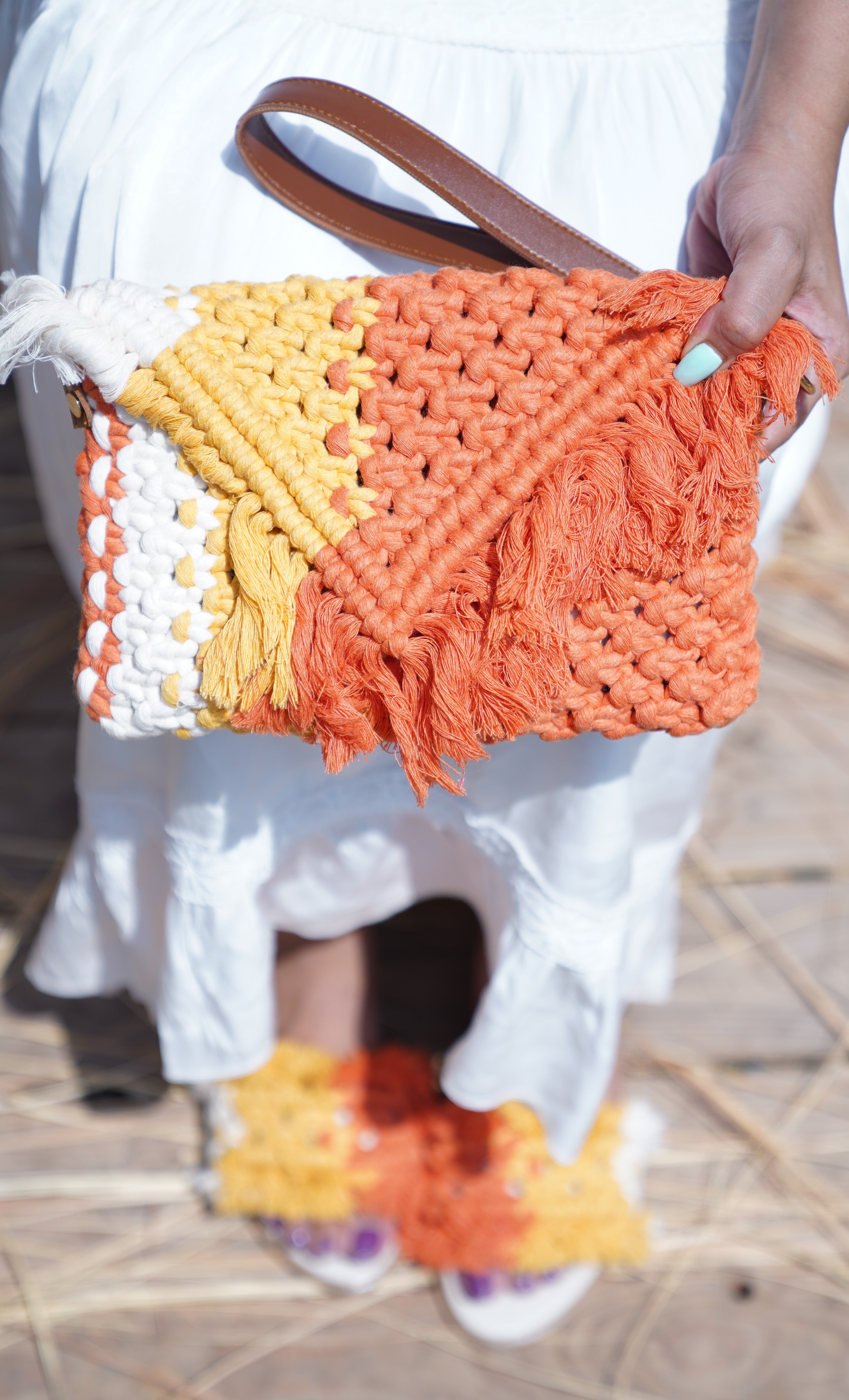 Macrame discount crossbody bag