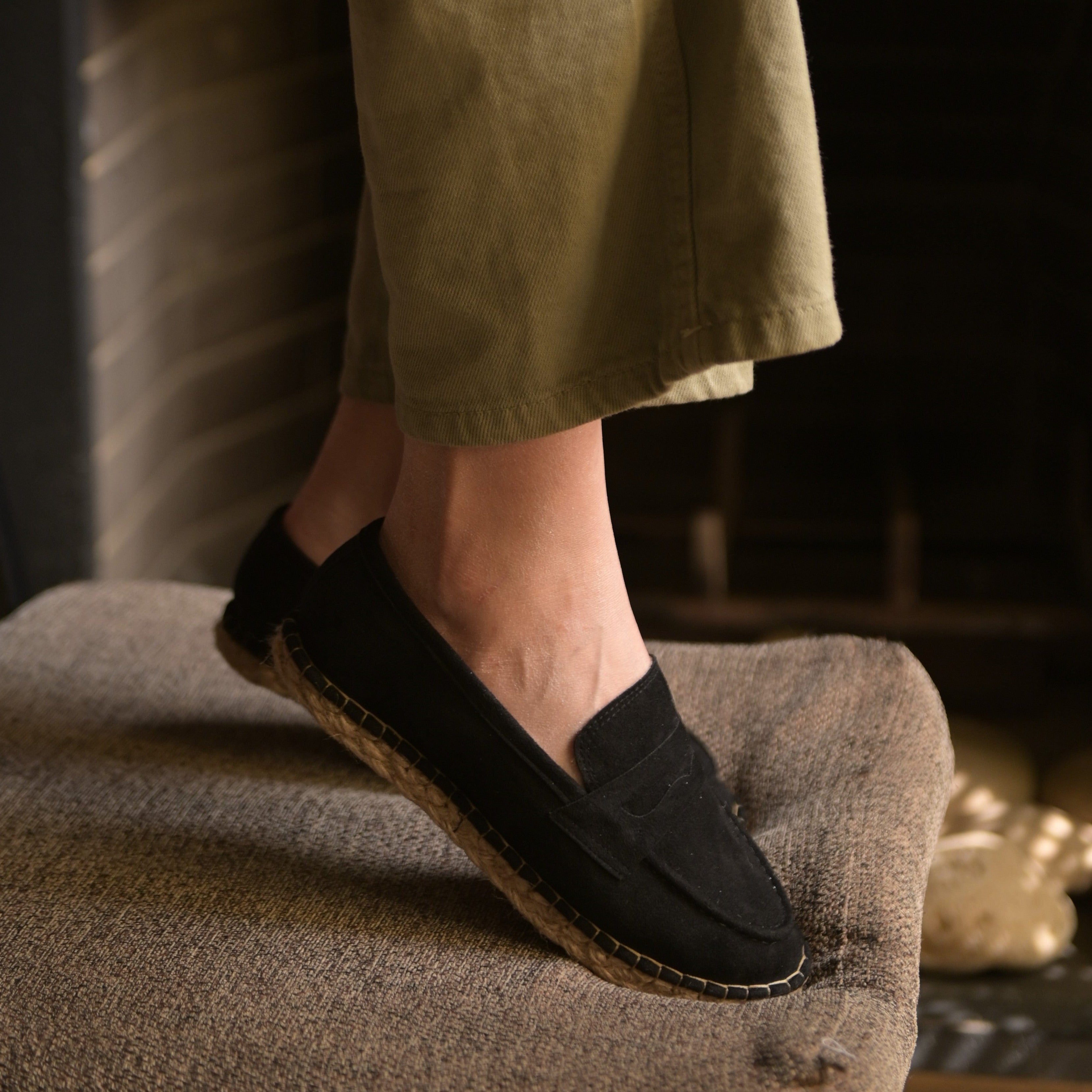 Black Loafer Espadrilles