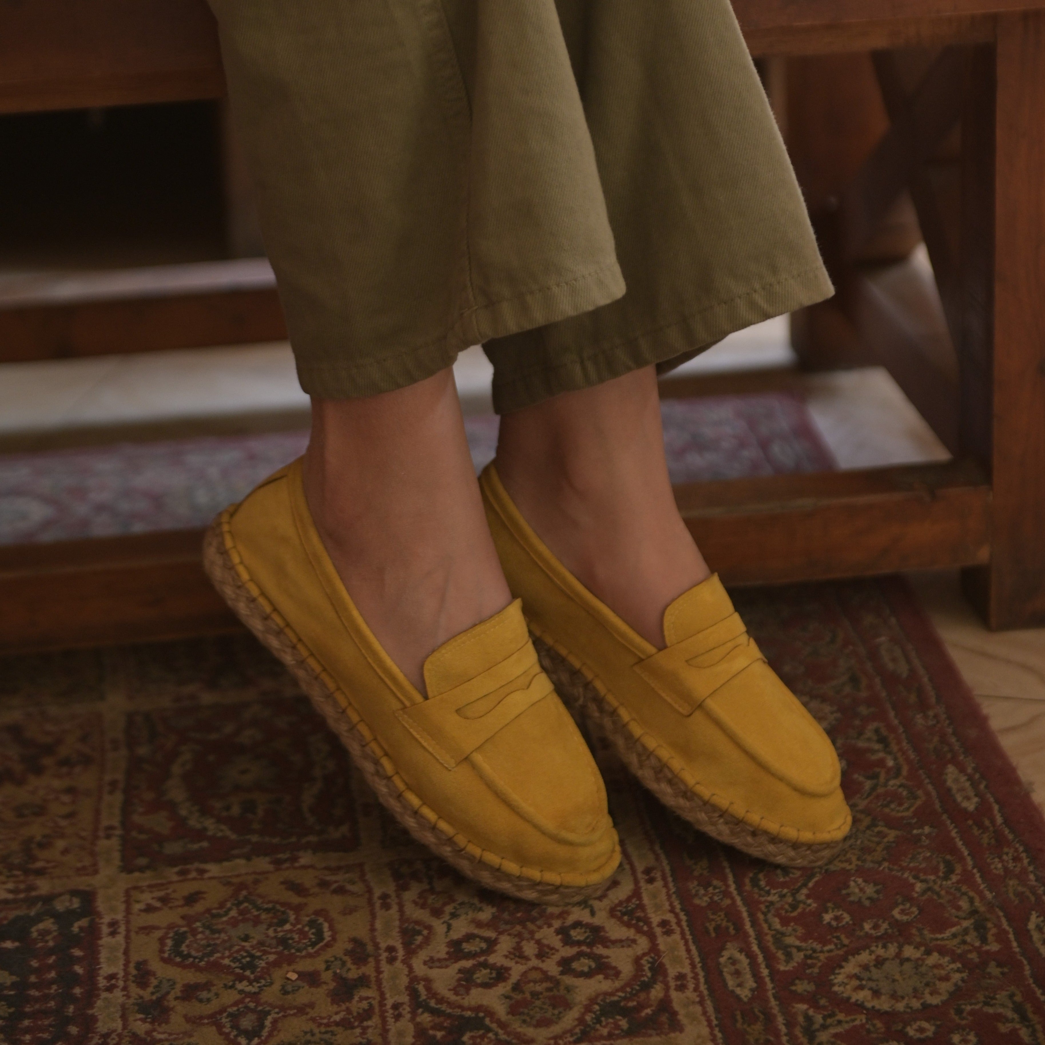 Yellow Loafer Espadrilles