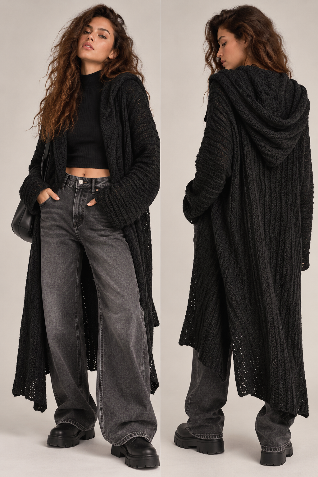 THE LACEVEIL HOODED CARDIGAN